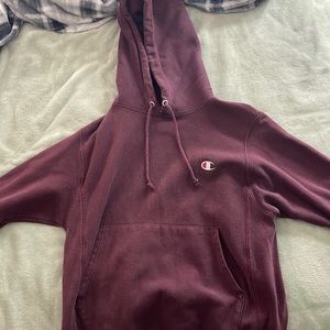 Burgundy champion hoodie